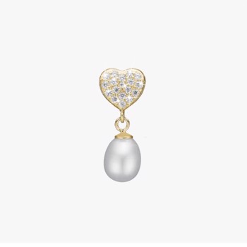 forgyldt sølv vedhæng Sparkling Heart fra Christina Jewelry