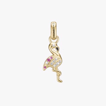 forgyldt sølv vedhæng Flamingo fra Christina Jewelry