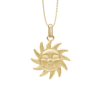 Glowing Sun Ø 12 mmvedhæng fra Christina Jewelry i forgyldt sølv