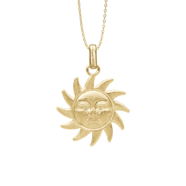 Glowing Sun Ø 12 mmvedhæng fra Christina Jewelry i forgyldt sølv