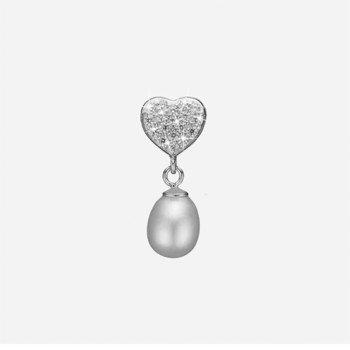 sølv vedhæng Sparkling Heart fra Christina Jewelry