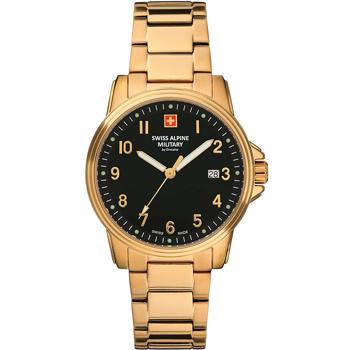 Classic Forgyldt stål quartz herre ur fra Swiss Alpine Military, 70111117