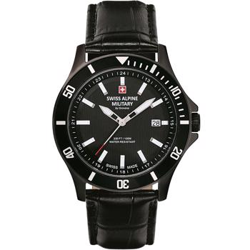 Military PVD coated stål quartz herre ur fra Swiss Alpine Military, 70221577