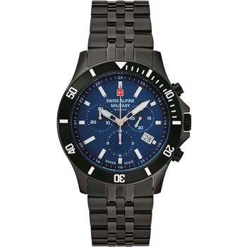 Military PVD coated stål quartz herre ur fra Swiss Alpine Military, 70229175