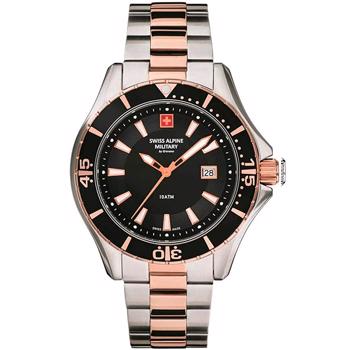 Swiss Alpine Military Nautilus herreur i stål og rosaguld