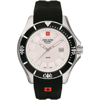 Military Stål quartz herre ur fra Swiss Alpine Military, 70401832