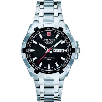 Day Date Stål quartz herre ur fra Swiss Alpine Military, 70431137