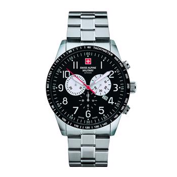 Hornlet stål quartz herre ur fra Swiss Alpine Military, 7082.9137SAM
