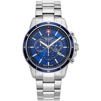 Military Chrono Stål quartz herre ur fra Swiss Alpine Military, 70899135