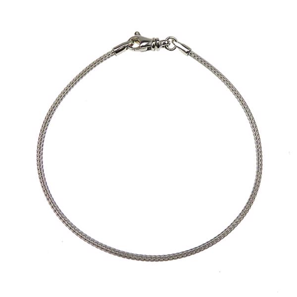925 Sterling Sølv Round Knitted Foxtail kæde blank fra San Design