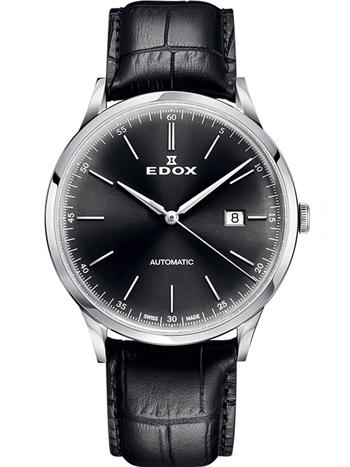 Les Vauberts Sølv Herre ur fra Edox, 80106-3C-NIN