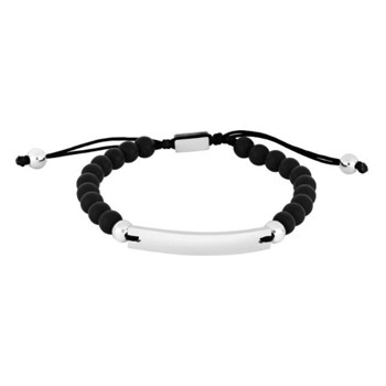 SON Armbånd stål med Onyx fra Son of Noa