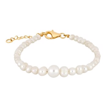 PEARL52 sterling sølv armbånd hvide ferskvandsperler Nordahl