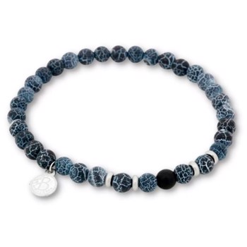 BILL - Beads armbånd i blå/sort med mønster, by Billgren