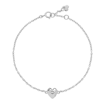 Armbånd hjerte sterling sølv