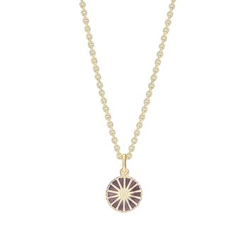 Marguerit collier lilla 11mm forgyldt sølv