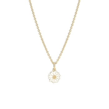 Lund Copenhagen Marguerit collier i forgyldt sølv med 11 mm blomst