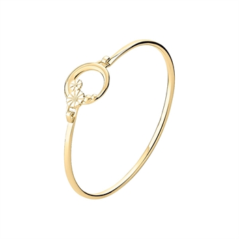 Lund Copenhagen Marguerit armring i forgyldt sølv 5+7,5 mm