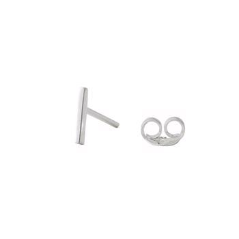 I - Smukke Arne Jacobsen bogstavs øreringe i sølv, 7 mm - og prisen er PR STK