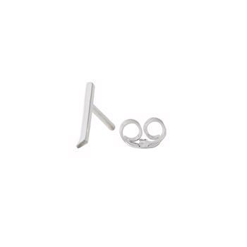 J - Smukke Arne Jacobsen bogstavs øreringe i sølv, 7 mm - og prisen er PR STK