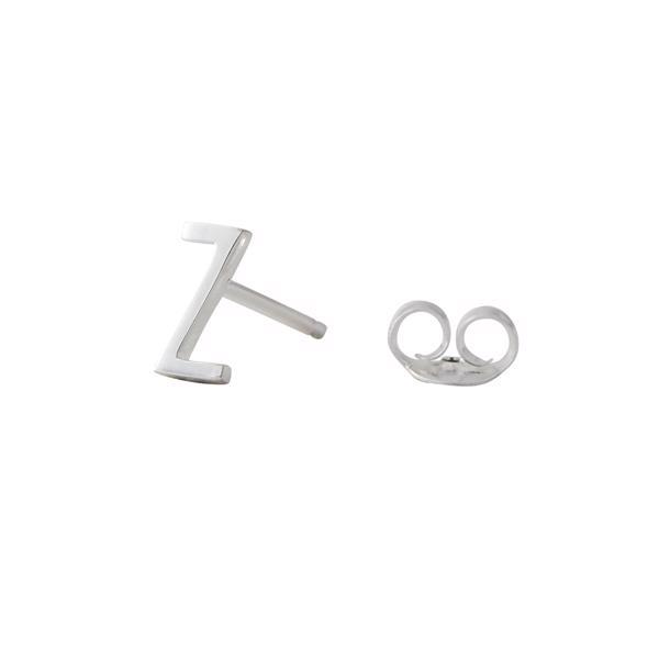 Z - Smukke Arne Jacobsen bogstavs øreringe i sølv, 7 mm - og prisen er PR STK