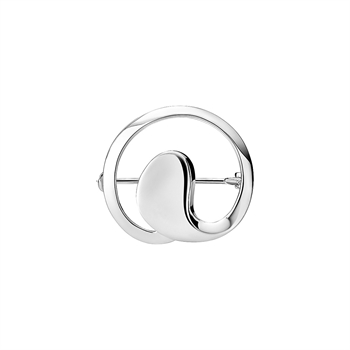 Lund Copenhagen broche i sterling sølv 25 mm