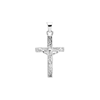 Vedhæng kors med kristus 20x14mm sterling sølv
