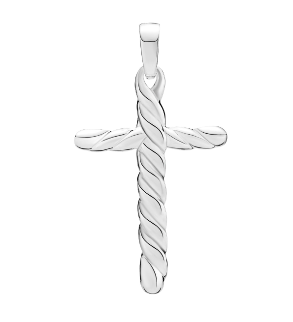 Sterling sølv kors, snoet 28 x 19  mm fra Lund Copenhagen