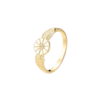 Lund Copenhagen Marguerit ring 7,5 mm i forgyldt sølv