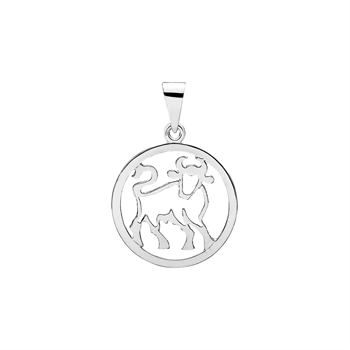 Stjernetegn tyr 20mm sterling sølv