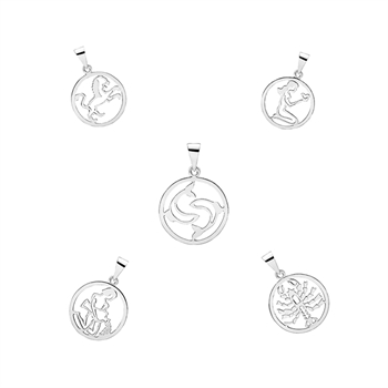 Stjernetegn 20mm sterling sølv