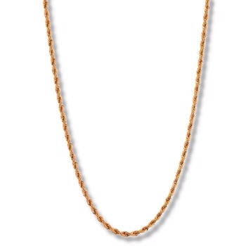 HAYES - Cordel kæde i guldfarvet stål, 4 mm bred, by Billgren