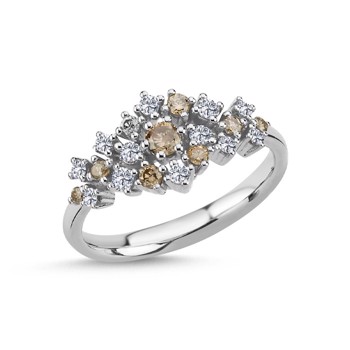 14 kt hvidguld ring, Twinkle serien fra Nuran med ialt 0,51 ct diamanter