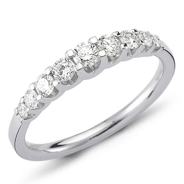 Nuran 14 kt hvidguld diamant alliance ring, fra Empire ring serien med 0,43 ct diamanter Wesselton / SI
