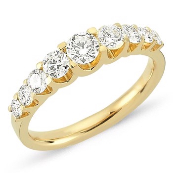 Nuran 14 kt rødguld diamant alliance ring, fra Empire ring serien med 0,75 ct diamanter Wesselton / SI