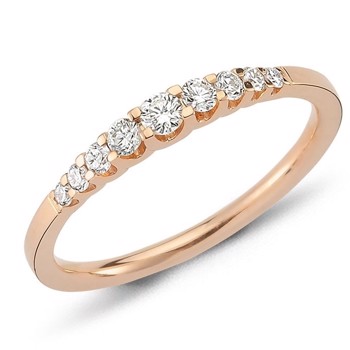 Nuran 14 kt rosaguld diamant alliance ring, fra Empire ringe serien med 0,24 ct diamanter Wesselton / SI