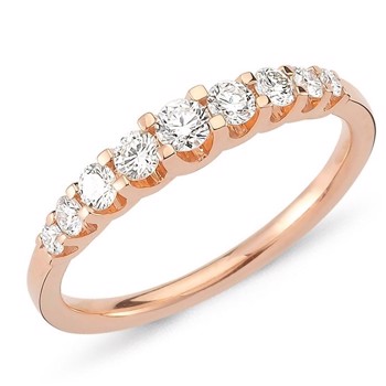 Nuran 14 kt rosaguld diamant alliance ring, fra Empire ring serien med 0,50 ct diamanter Wesselton / SI