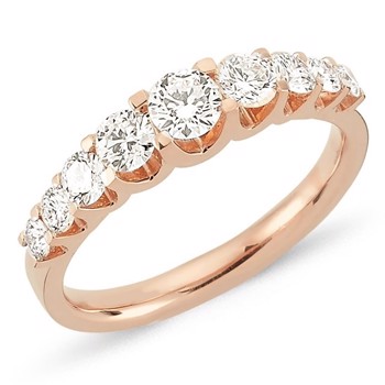 Nuran 14 kt rosaguld diamant alliance ring, fra Empire ring serien med 0,75 ct diamanter Wesselton / SI