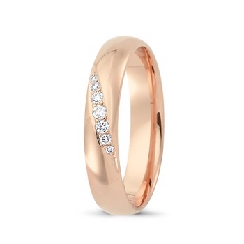 Nuran Love Sweet Love rosa guld Damering med 7 stk diamanter Wesselton VS