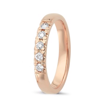 Nuran Love Sweet Love rosa guld Damering med 5 x 0,04 ct stk diamanter Wesselton VS