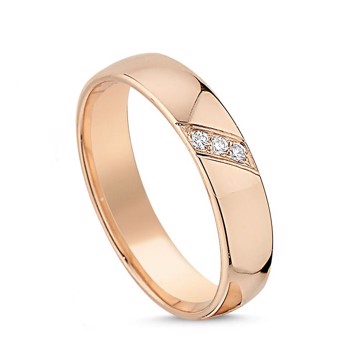 Nuran 14 karat  rosa guld Damering med 0,045 ct diamanter Wesselton si