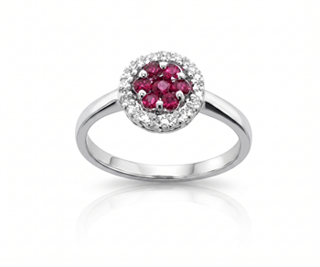 18 kt hvidguld Margherita Ring med 0,30 ct &  0,14 ct Brillant