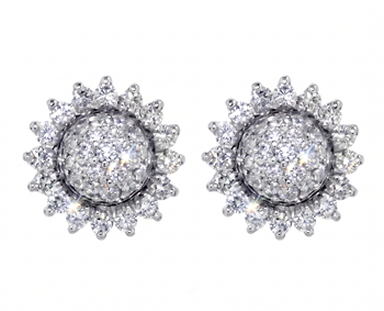 18 kt hvidguld Margherita Øreringe med 1,33 ct & Top Wesselton / VVS