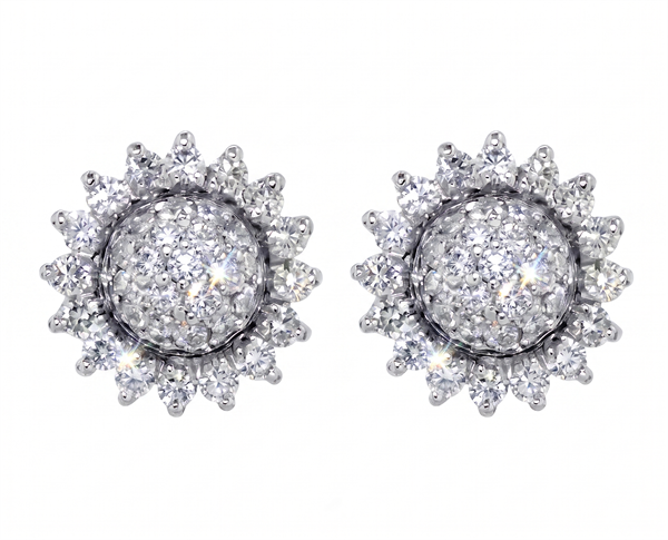 18 kt hvidguld Margherita Øreringe med 1,33 ct & Top Wesselton / VVS