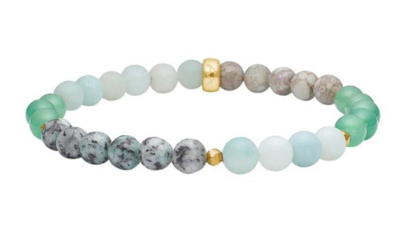 Heinzendorff\'s Grøn aventurin, jasper, amazonite armbånd 5mm