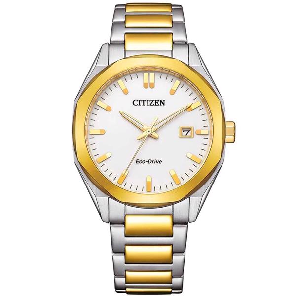 Elegant  Forgyldt stål og stål ECO Drive Quartz Herre ur fra Citizen, BM7624-82A