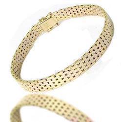 Image of Murstens 14 karat massivt guld armbånd, 18½ cm og 7 rækker (7,0 mm)