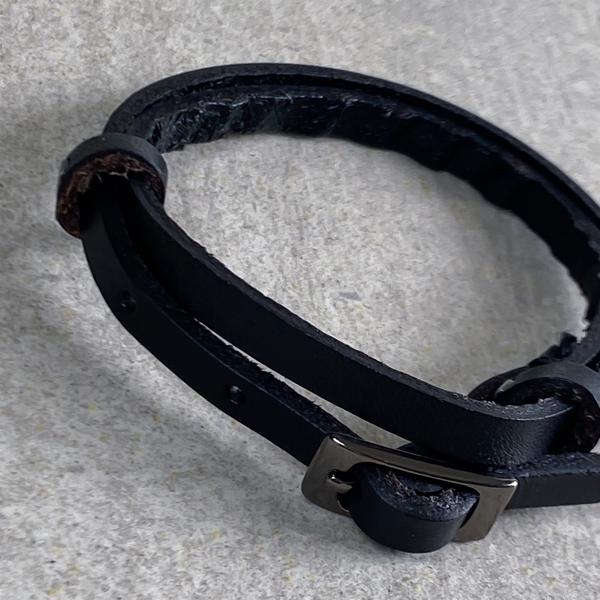 Herre læder armbånd fra SAN - links of joy, 19 cm