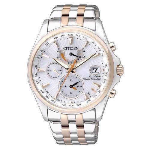  mat rustfri stål med forgyldning quartz med Eco-Drive Dame ur fra Citizen, FC0014-54A