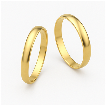 4,0 mm Klassiske ringe i 8 karat guld med valgfri overflade